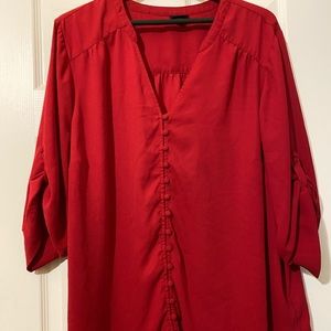 🔥SOLD🔥 Torrid Red Blouse